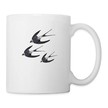 Vögel - Tasse - Weiß - Rechts