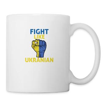 I support kiev - fight like ukranian capital - Mug - white - Right