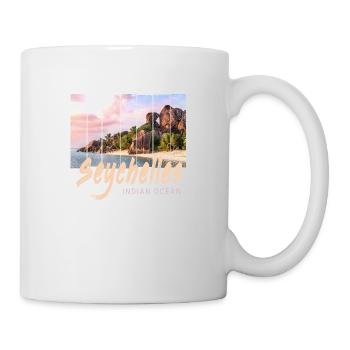 Seychelles Océan Indien Vintage Sunset - Mug blanc - blanc - Droite