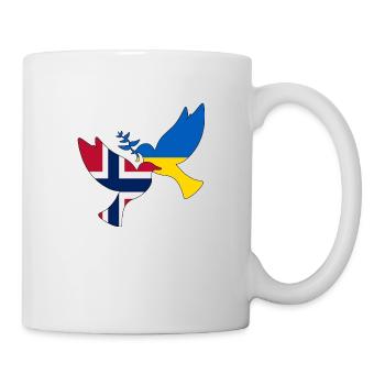 ukraine norway dove of peace - support - Mug - white - Right