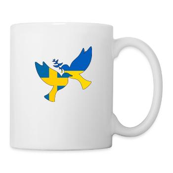 ukraine sweden dove of peace - support - Mug - white - Right