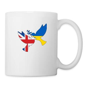 ukriane england dove of peace - Mug - white - Right