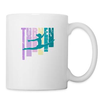 Turnen, Mädchen Bodenturnen - Tasse - Weiß - Rechts