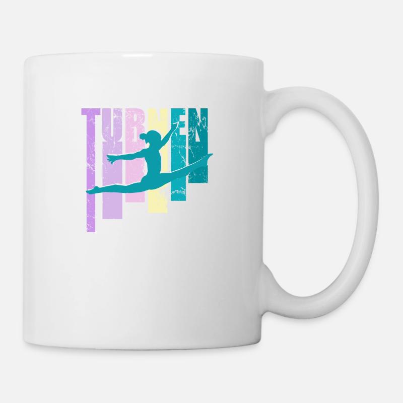 Turnen, Mädchen Bodenturnen - Tasse - Weiß