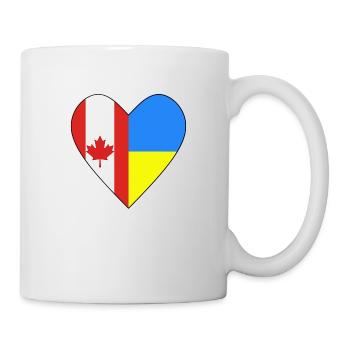 Canada Ukraine Heart - Mug - white - Right