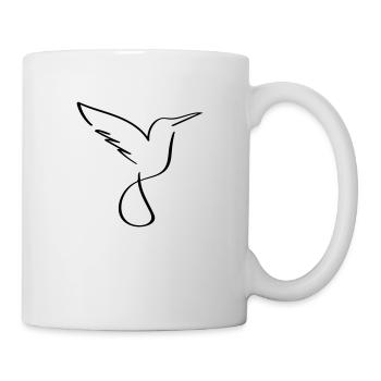 Vogel Line Art - Minimalist - Mug - white - Right