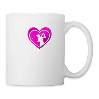 I love GOLF - Golfdesign für Golferinnen 3 - Tasse - Weiß - Rechts