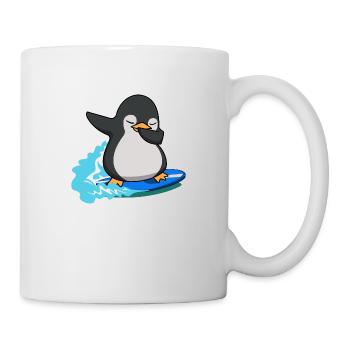 dab dabbing pinguin surfen königspinguin birthday - Tasse - Weiß - Rechts