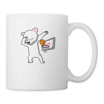 dab dabbing polar bear basketball bear sport baer of - Mug - white - Right