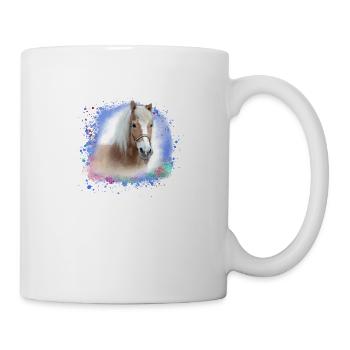 haflinger, cheval, graffiti, peinture, tête de cheval, coloré - Mug blanc - blanc - Droite