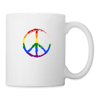 LGBT-Regenbogenflagge - Tasse - Weiß - Rechts