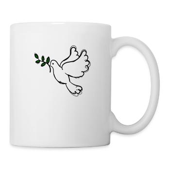 Taube des Friedens - Tasse - Weiß - Rechts