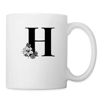 Buchstabe H - Tasse - Weiß - Rechts