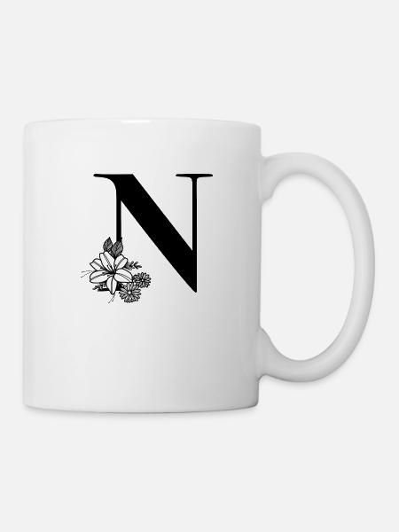 Lettre N - Mug blanc - blanc