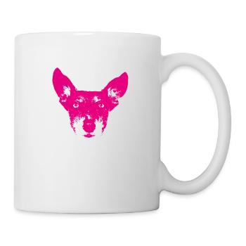Hund Pink - Tasse - Weiß - Rechts