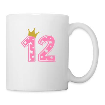 12 Krone 12. Geburtstag 12 Jahre - Tasse - Weiß - Rechts