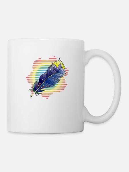Feder - Tasse - Weiß