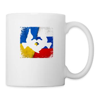 FRIEDEN für Ukraine Russland und die Welt - Tasse - Weiß - Rechts