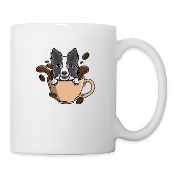 Border Collie au café pour les amateurs de café - Mug blanc - blanc - Droite