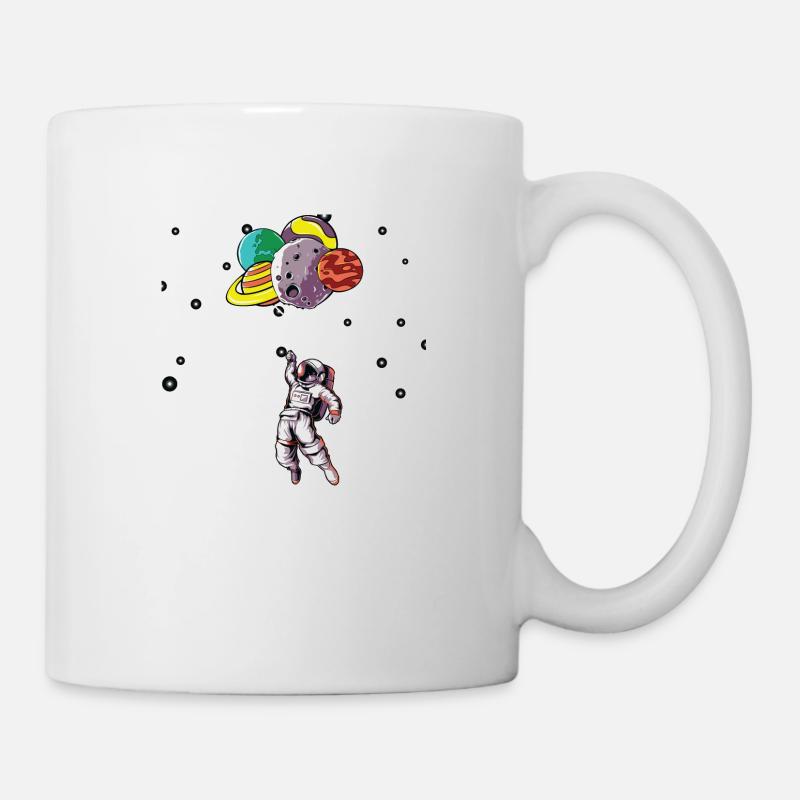 Astronaute avec ballons - Mug blanc - blanc
