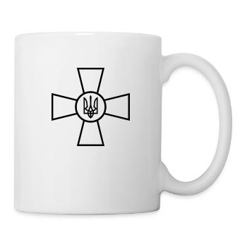 Ukraine - Army Cross - Coat of Arms - Selenskyj - Tasse - Weiß - Rechts