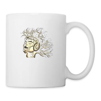 Headphones, Colorful, Head, Music - Mug - white - Right
