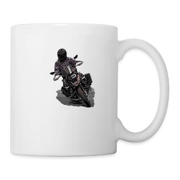 GS Fahrer Schräglage grau - Tasse - Weiß - Rechts