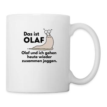 Lauf shirt witzig rennen joggen Geschenk muddy run - Tasse - Weiß - Rechts