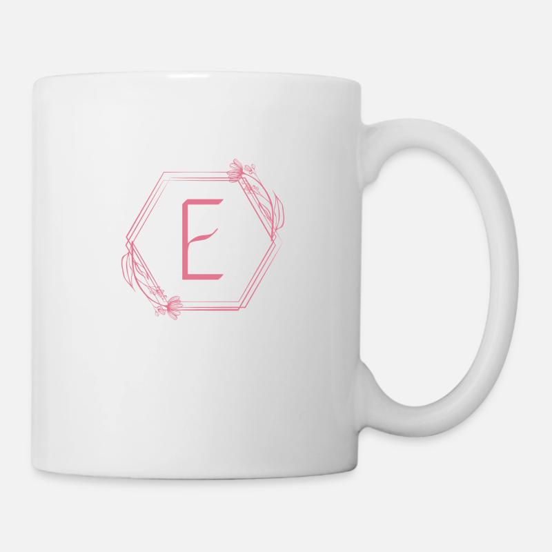Buchstabe E - Tasse - Weiß
