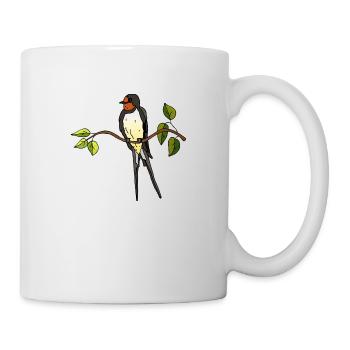 Vogel - Tasse - Weiß - Rechts