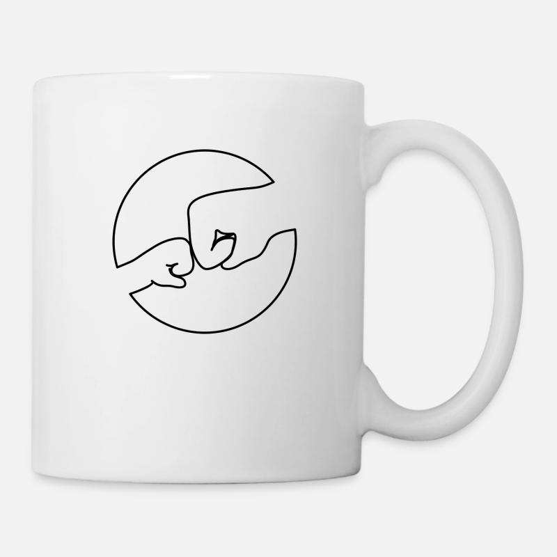 Große und kleine Faust - Tasse - Weiß