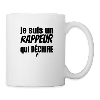rappeur qui déchire - Mug blanc - blanc - Droite