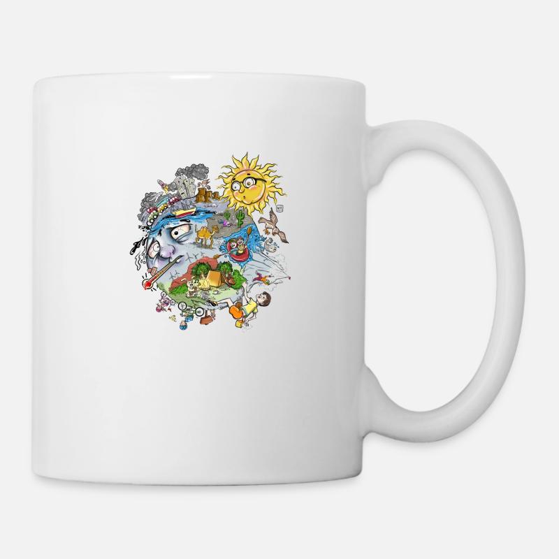 Think Global - Climb Local - No Text - Tasse - Weiß