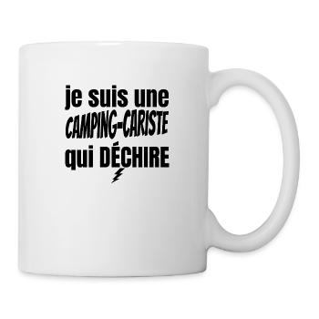 camping-cariste qui déchire - Mug blanc - blanc - Droite