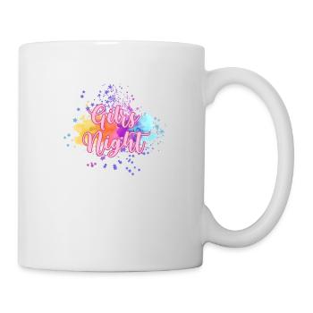 girls night,sterne,rosa,pink,girly,bunt,aquarell - Tasse - Weiß - Rechts
