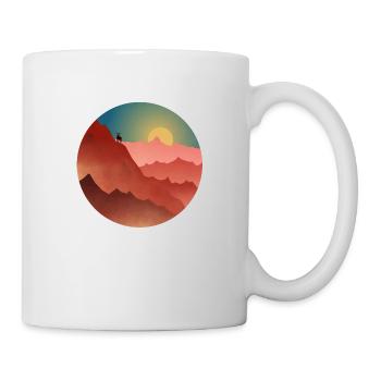 Goat on a mountain - Mug - white - Right