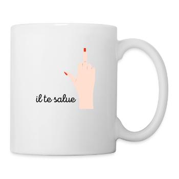 doigt d’honneur demoiselle - Mug blanc - blanc - Droite