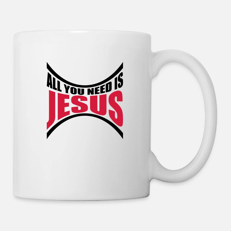 Besoin de Jésus courbé - Mug blanc - blanc