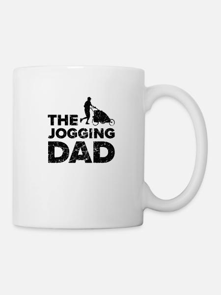 The Jogging Dad - Sport Papa Vater Joggen Geschenk - Tasse - Weiß