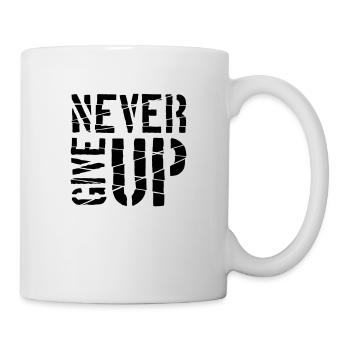 Never give up - Mug - white - Right