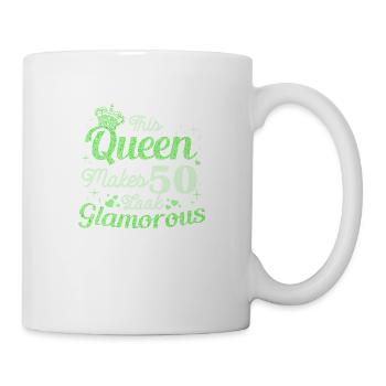 Birthday Queen turns 50 50th birthday Women - Mug - white - Right