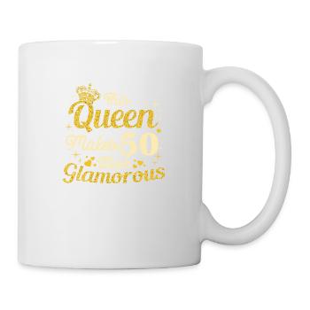 Birthday Queen turns 50 50th birthday Women - Mug - white - Right
