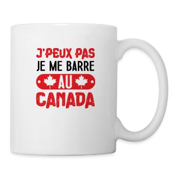 Je peux pas je me barre au canada cadeau voyage - Mug blanc - blanc - Droite
