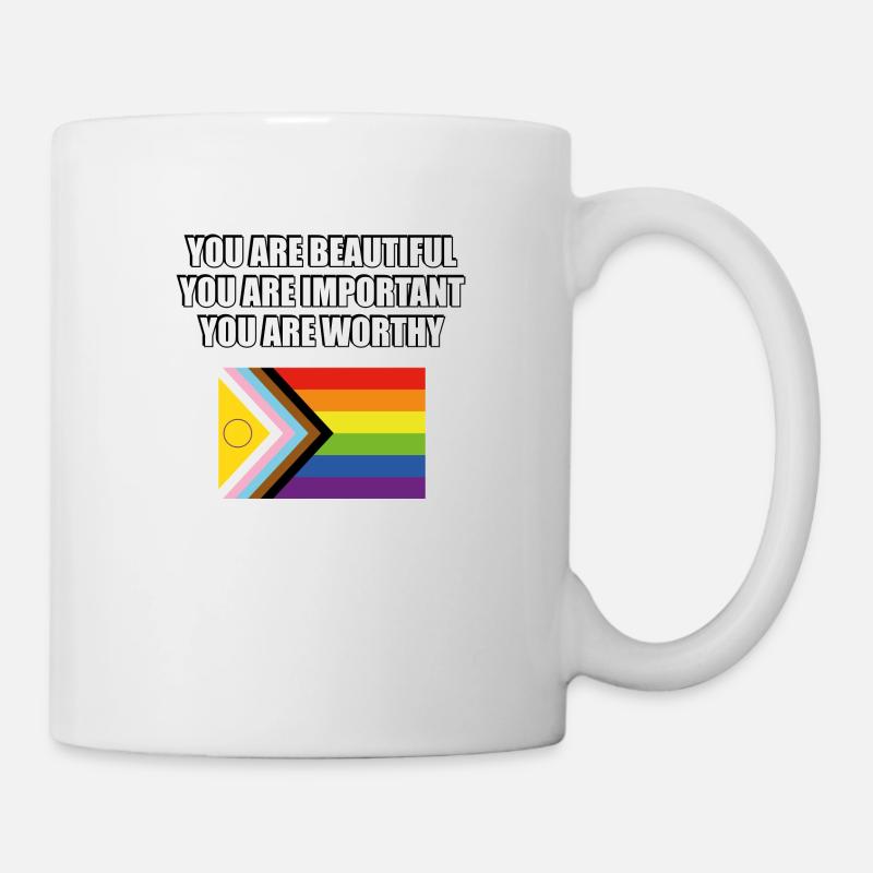 Intersex Inclusive Pride Fortschritt Pride Flagge - Tasse - Weiß