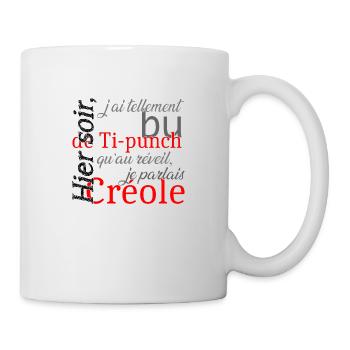 Fan de ti punch - Mug blanc - blanc - Droite