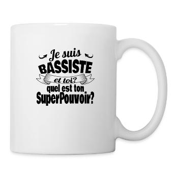 je suis bassiste - Mug blanc - blanc - Droite