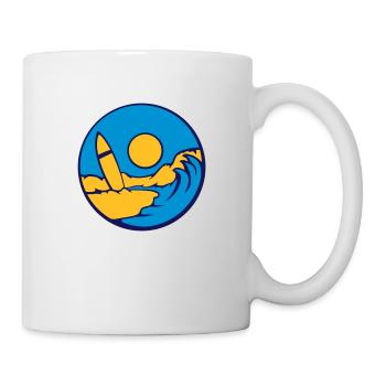 Surfbrett Strand Welle - Tasse - Weiß - Rechts
