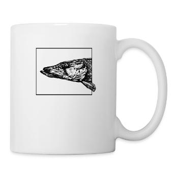 Der Hecht - Tasse - Weiß - Rechts