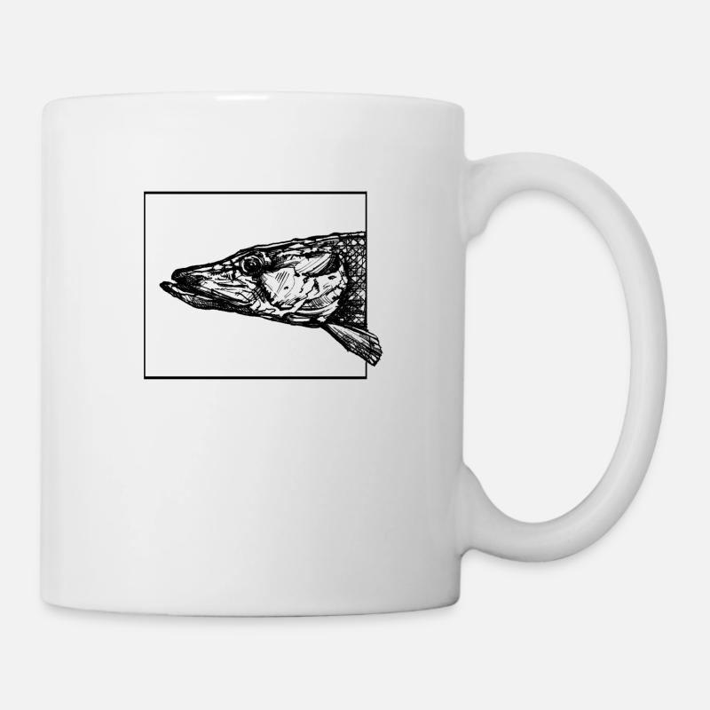 Der Hecht - Tasse - Weiß