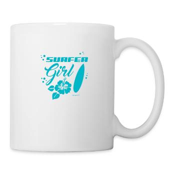 Surfer Girl türkis - Tasse - Weiß - Rechts